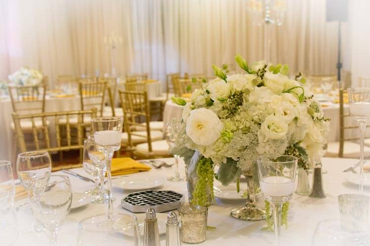 Santa Clara Biltmore Hotel & Suites - Ballroom Floral Centerpiece Staging